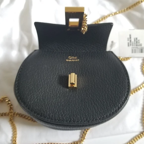 Chloe Drew Leather Crossbody Backpack Black - Picture 6 of 16